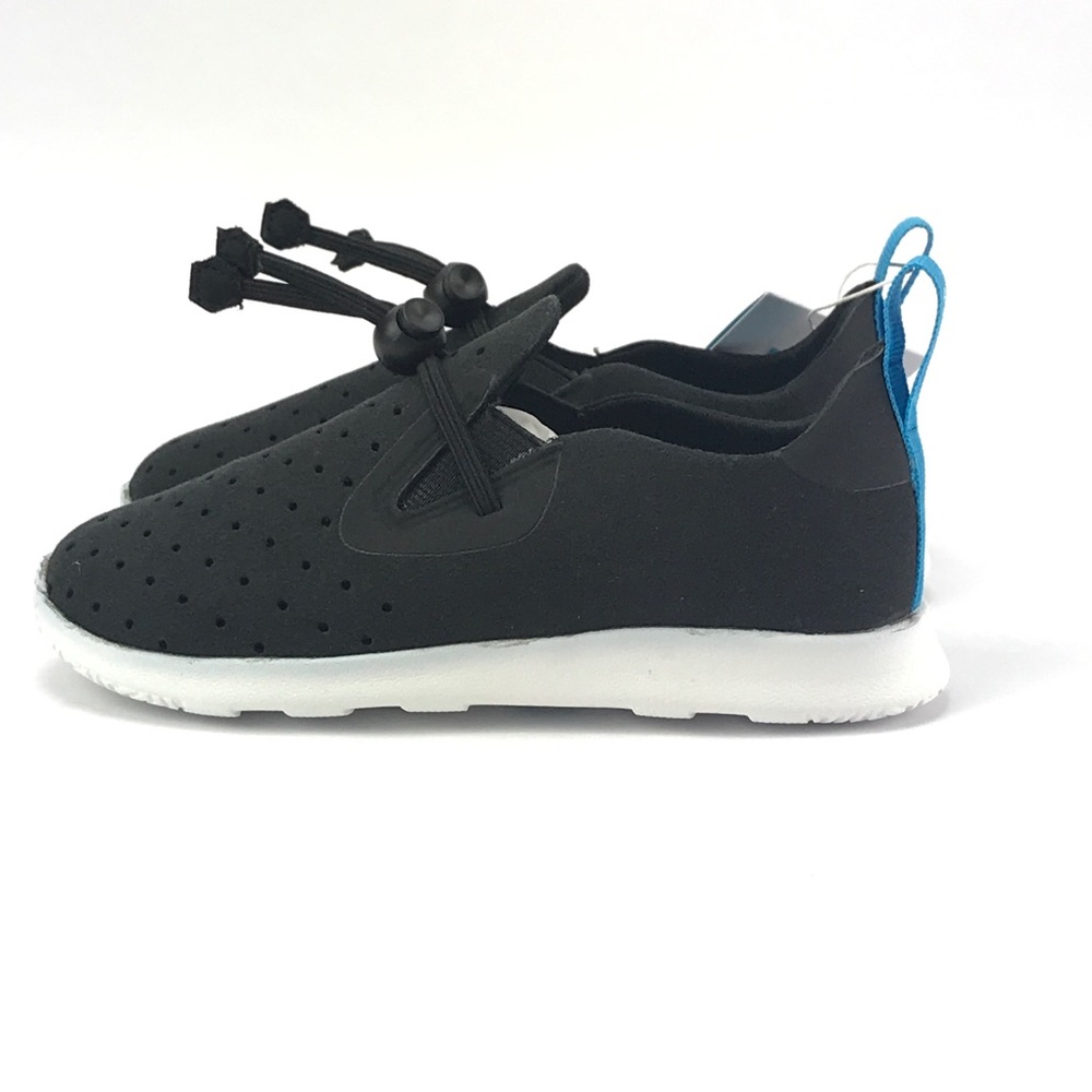Native Kids Apollo Moc Jiffy Black Slip On Shoes - Picture 5 of 8